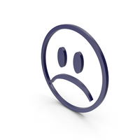 Unhappy Dark Blue Icon PNG & PSD Images