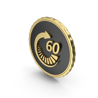 Logo Clock Time 60sec Gold PNG & PSD Images