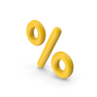 Percentage Symbol Yellow PNG & PSD Images