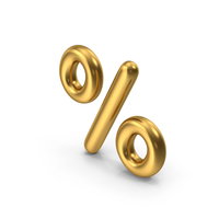 Percentage Symbol Gold PNG & PSD Images
