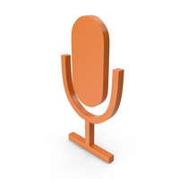Microphone Orange Icon PNG & PSD Images