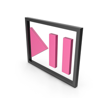 Play Pause Button Black and Pink PNG & PSD Images