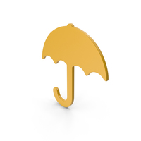 Umbrella Yellow Icon PNG & PSD Images
