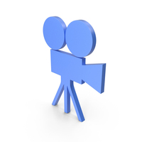 Video Camera Blue Symbol PNG & PSD Images