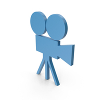 Video Camera Blue Symbol PNG & PSD Images