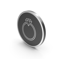 Silver Icon Diamond Ring PNG & PSD Images