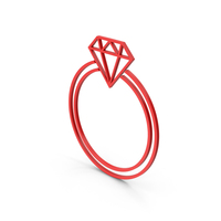 Symbol Diamond Ring Red PNG & PSD Images