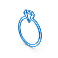 Symbol Diamond Ring Blue PNG & PSD Images