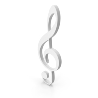 Treble Clef Music Note White PNG & PSD Images
