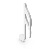 Sixteenth Music Note White PNG & PSD Images