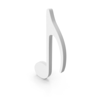 Eighth Music Note White PNG & PSD Images