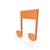 Music Note Orange PNG & PSD Images