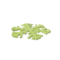 Snowflakes Green Symbol PNG & PSD Images