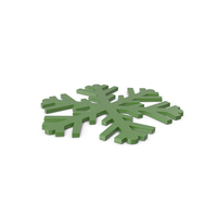 Snowflakes Green Symbol PNG & PSD Images