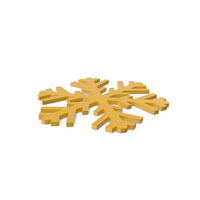 Snowflakes Yellow Symbol PNG & PSD Images