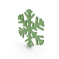 Snowflakes Green Symbol PNG & PSD Images
