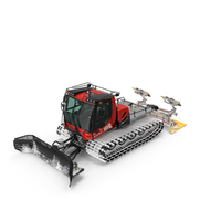 Snowy PistenBully 100 Snowcat with Snowplow PNG & PSD Images