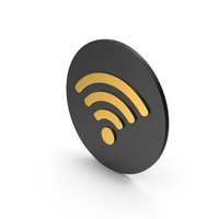 WIFI Gold Icon PNG & PSD Images