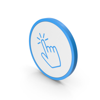 Icon Click Blue PNG & PSD Images