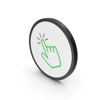 Icon Click Green PNG & PSD Images