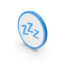 Icon ZZz Sleep Blue PNG & PSD Images