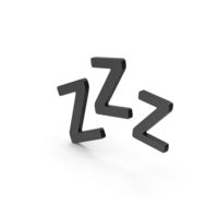 Symbol ZZz Sleep Black PNG & PSD Images