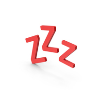 Symbol ZZz Sleep Red PNG & PSD Images