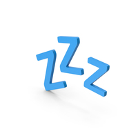 Symbol ZZz Sleep Blue PNG & PSD Images