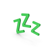 Symbol ZZz Sleep Green PNG & PSD Images