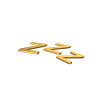 Gold Symbol ZZz Sleep PNG & PSD Images