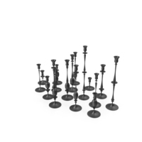Candlesticks Set PNG & PSD Images