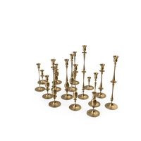Gold Candlesticks Set PNG & PSD Images