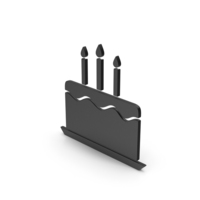 Symbol Birthday Cake Black PNG & PSD Images