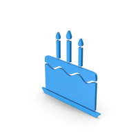 Symbol Birthday Cake Blue PNG & PSD Images