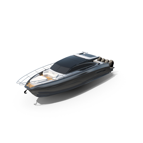 Black Sea Speed Boat Yacht PNG & PSD Images