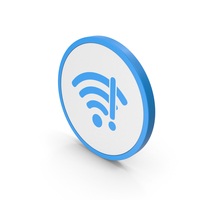Icon WIFI Error Blue PNG & PSD Images