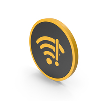 Icon WIFI Error Yellow PNG & PSD Images