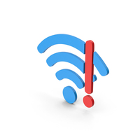 Symbol WIFI Error Blue Red PNG & PSD Images