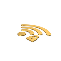 Gold Symbol WIFI With Password PNG & PSD Images