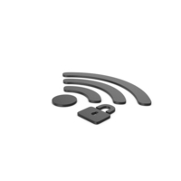Black Symbol WIFI With Password PNG & PSD Images