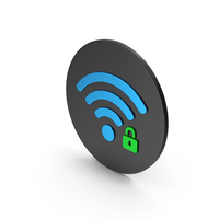 WIFI With Password Colored Icon PNG & PSD Images