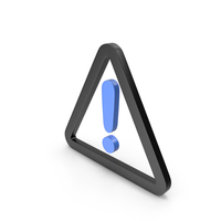 Warning Black and Blue Icon PNG & PSD Images