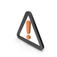 Warning Black and Orange Icon PNG & PSD Images
