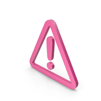 Warning Pink Icon PNG & PSD Images