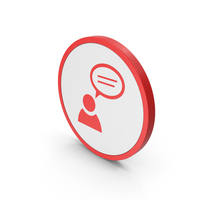 Icon People Talking Red PNG & PSD Images
