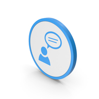 Icon People Talking Blue PNG & PSD Images