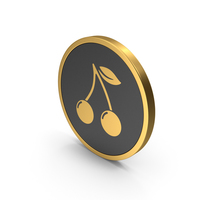 Gold Icon Cherries PNG & PSD Images