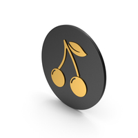 Cherries Gold Icon PNG & PSD Images