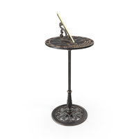 Solid Brass Sundial on Pedestal PNG & PSD Images