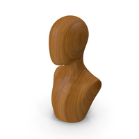 Solid Wood Female Mannequin Head PNG & PSD Images